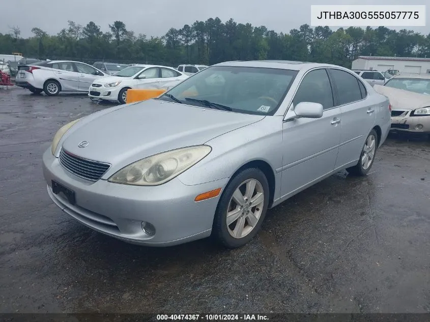 2005 Lexus Es 330 VIN: JTHBA30G555057775 Lot: 40474367