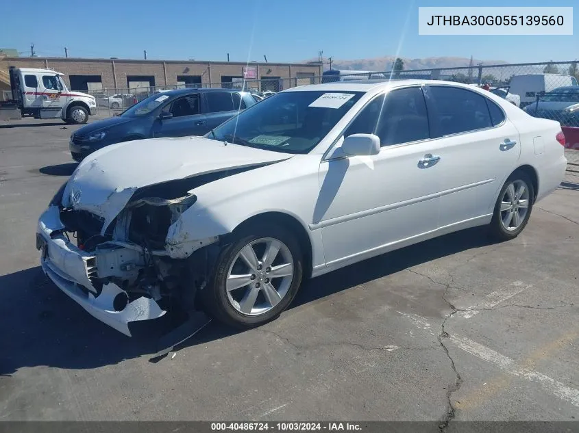 2005 Lexus Es 330 VIN: JTHBA30G055139560 Lot: 40486724