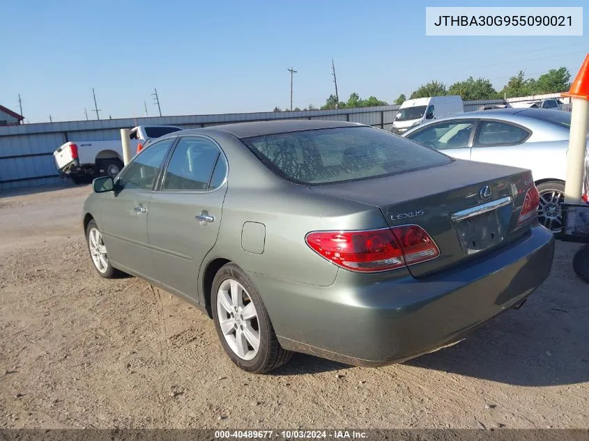 2005 Lexus Es 330 VIN: JTHBA30G955090021 Lot: 40489677