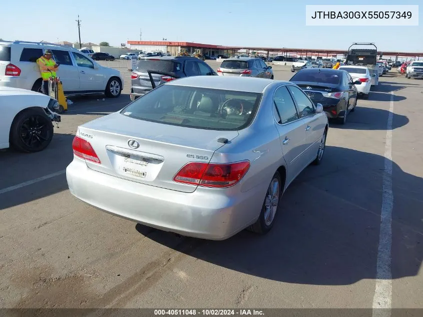 2005 Lexus Es 330 VIN: JTHBA30GX55057349 Lot: 40511048