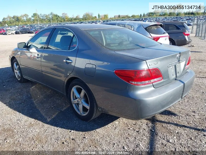 2005 Lexus Es 330 330 VIN: JTHBA30G455134734 Lot: 40529354