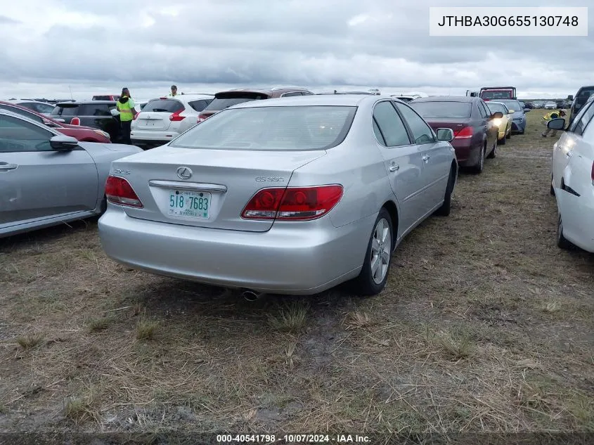 2005 Lexus Es 330 VIN: JTHBA30G655130748 Lot: 40541798