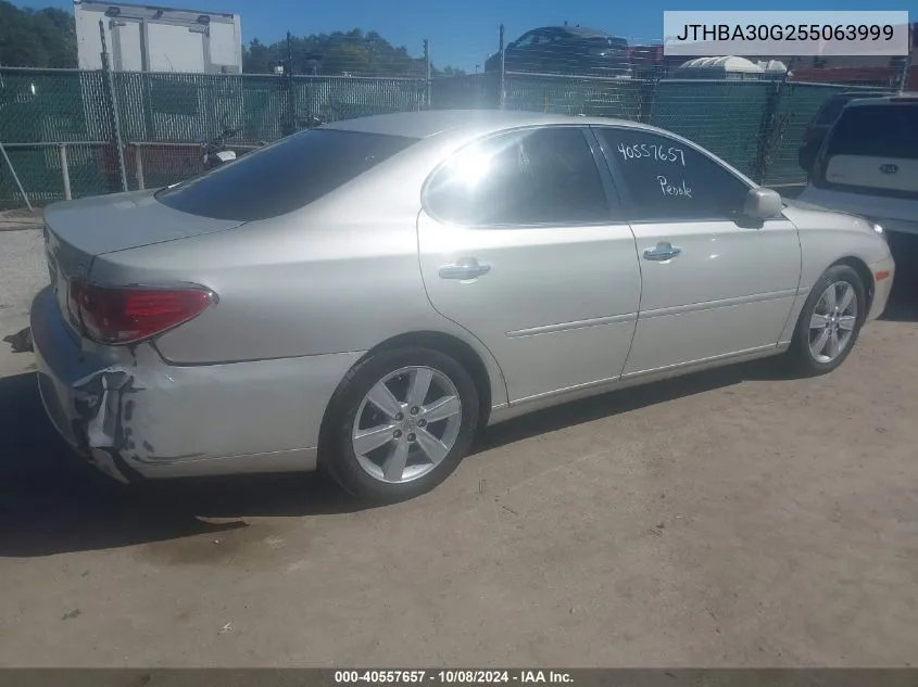 2005 Lexus Es 330 VIN: JTHBA30G255063999 Lot: 40557657