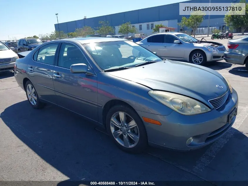 2005 Lexus Es 330 VIN: JTHBA30G955137810 Lot: 40588488