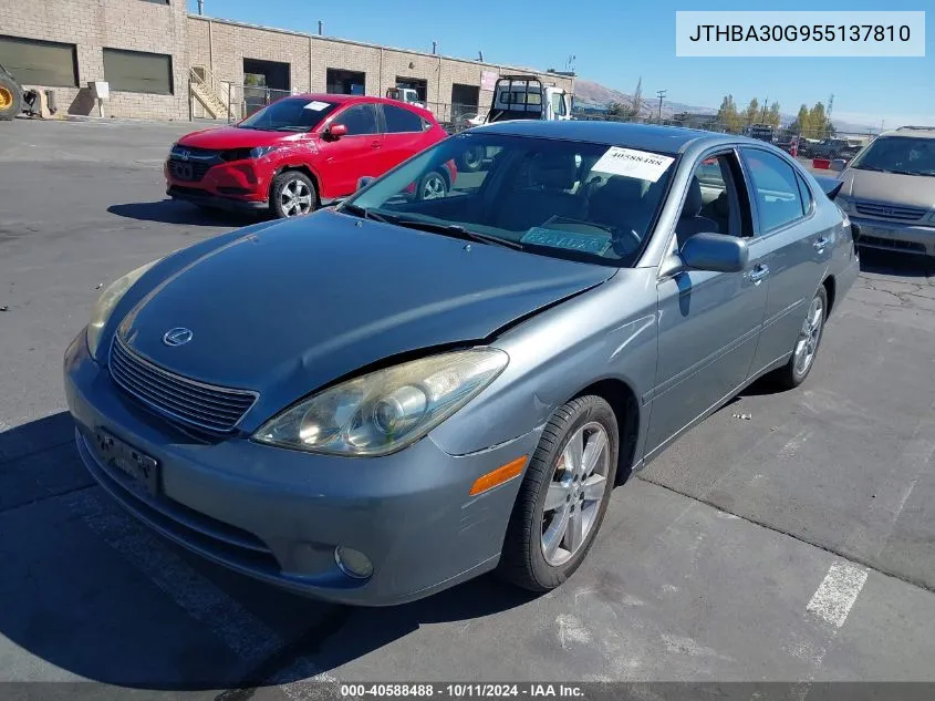 2005 Lexus Es 330 VIN: JTHBA30G955137810 Lot: 40588488