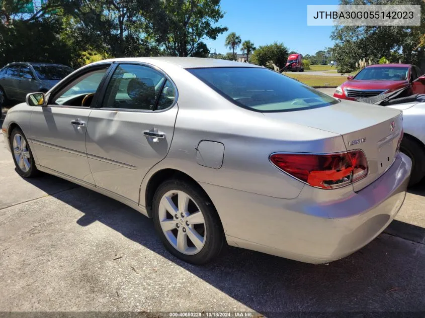 2005 Lexus Es 330 VIN: JTHBA30G055142023 Lot: 40650229