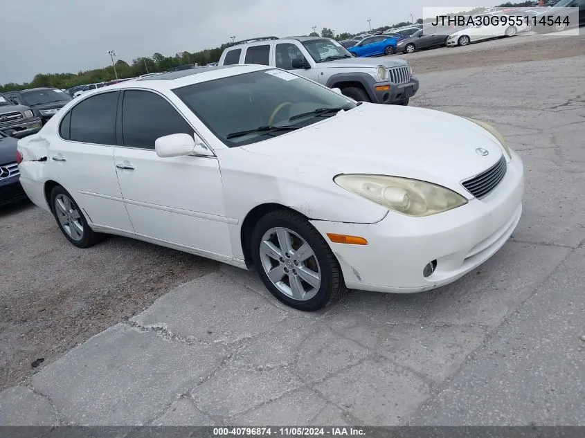 2005 Lexus Es 330 VIN: JTHBA30G955114544 Lot: 40796874