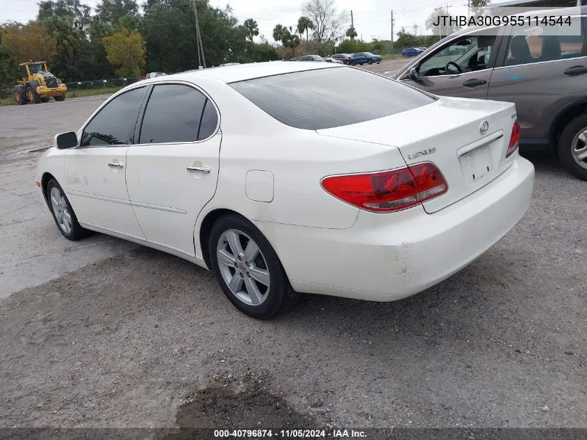 2005 Lexus Es 330 VIN: JTHBA30G955114544 Lot: 40796874