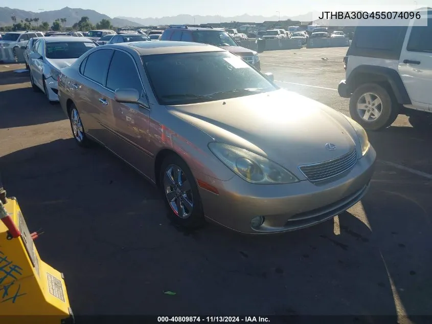 2005 Lexus Es 330 VIN: JTHBA30G455074096 Lot: 40809874