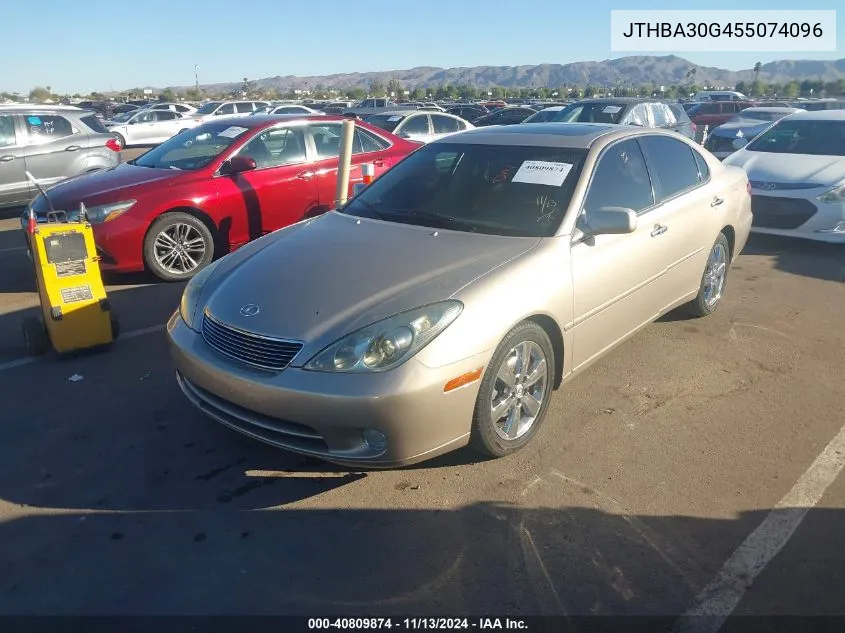 2005 Lexus Es 330 VIN: JTHBA30G455074096 Lot: 40809874