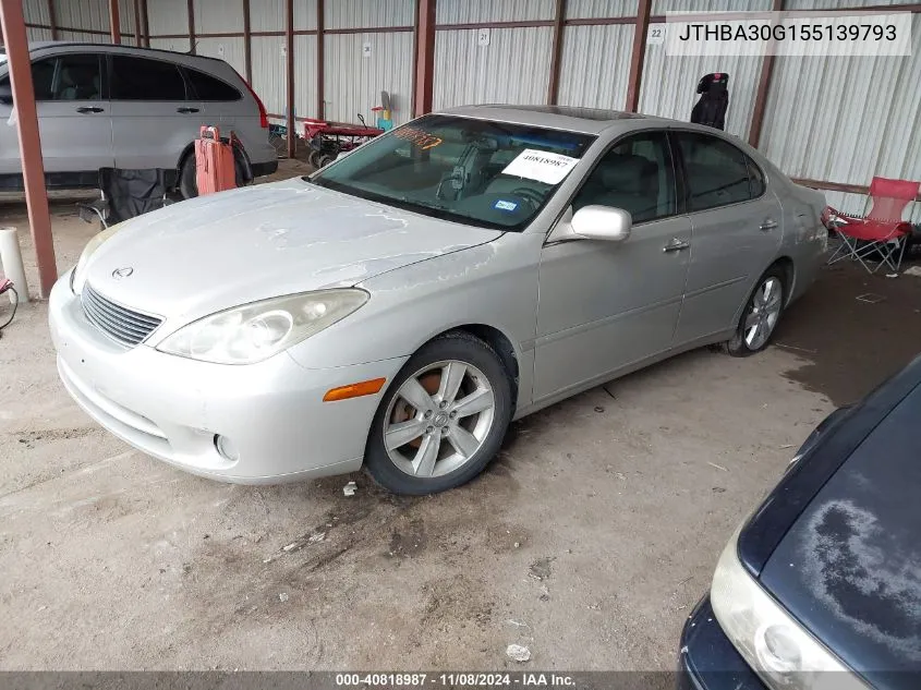 2005 Lexus Es 330 VIN: JTHBA30G155139793 Lot: 40818987