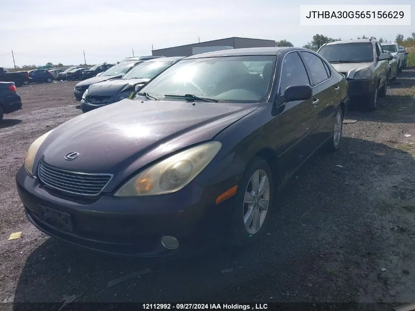 2006 Lexus Es 330 VIN: JTHBA30G565156629 Lot: 12112992