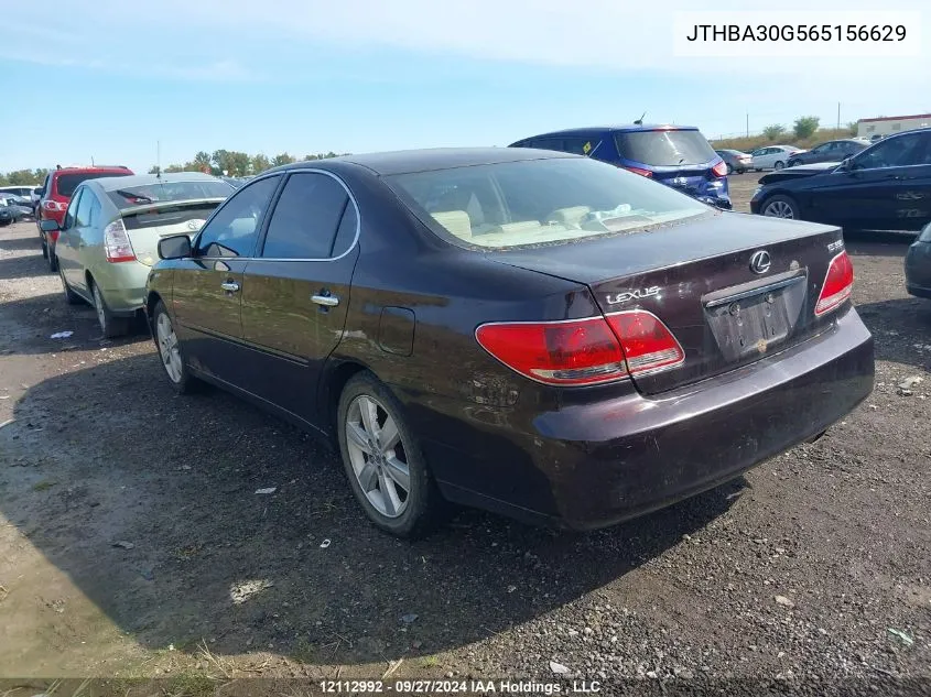 2006 Lexus Es 330 VIN: JTHBA30G565156629 Lot: 12112992