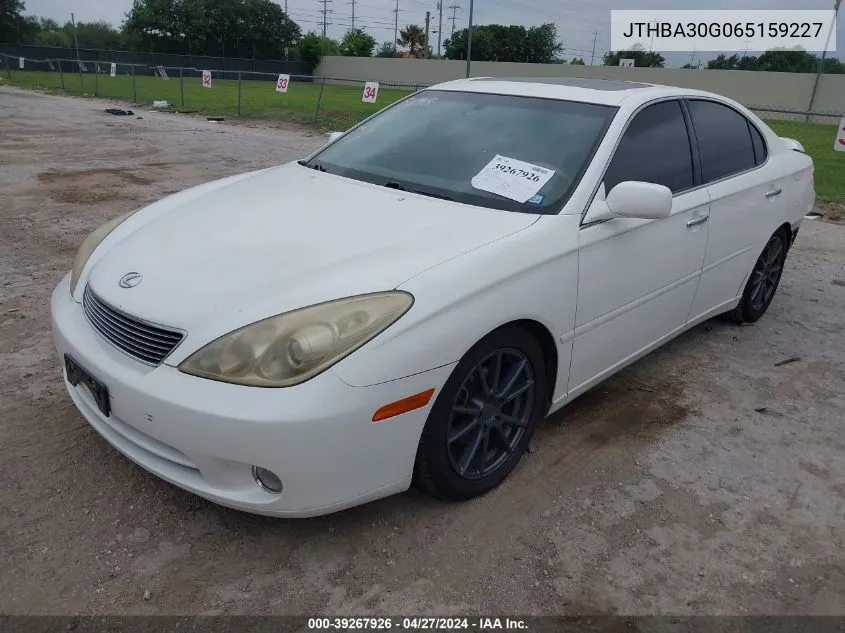 2006 Lexus Es 330 VIN: JTHBA30G065159227 Lot: 39267926