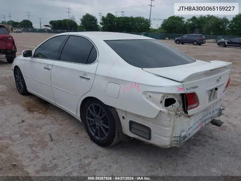 2006 Lexus Es 330 VIN: JTHBA30G065159227 Lot: 39267926