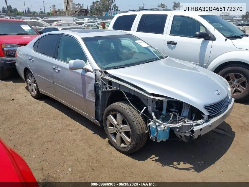 2006 Lexus Es 330 VIN: JTHBA30G465172370 Lot: 39676903