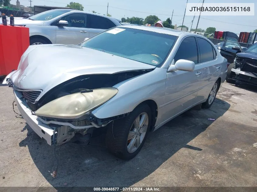 2006 Lexus Es 330 VIN: JTHBA30G365151168 Lot: 39848577