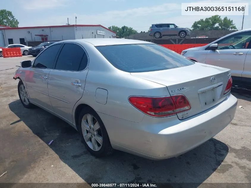 2006 Lexus Es 330 VIN: JTHBA30G365151168 Lot: 39848577