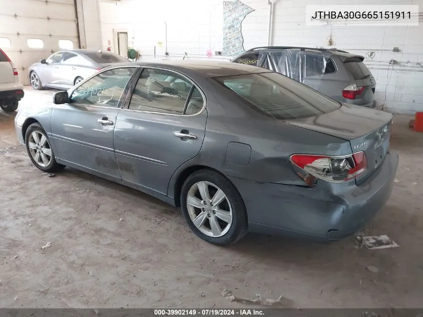 JTHBA30G665151911 2006 Lexus Es 330