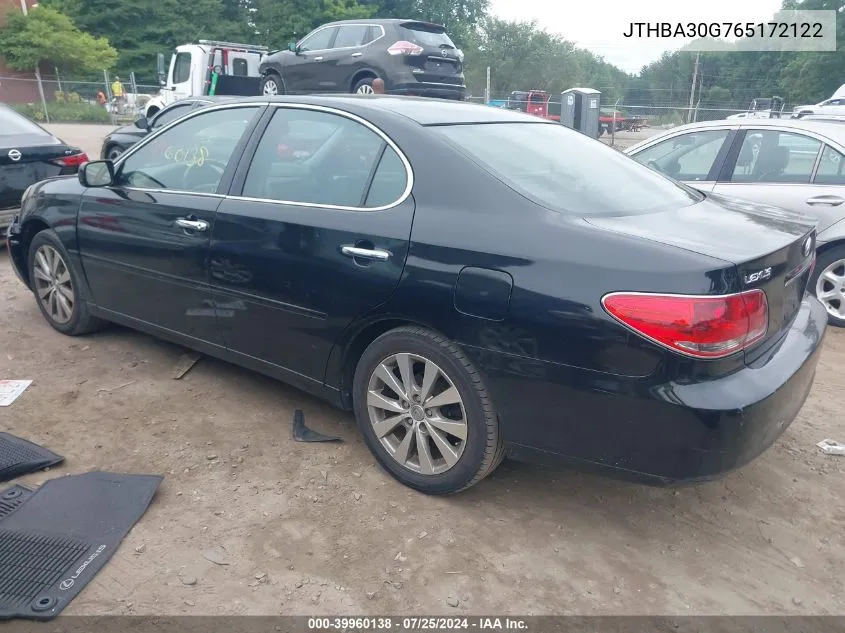 JTHBA30G765172122 2006 Lexus Es 330