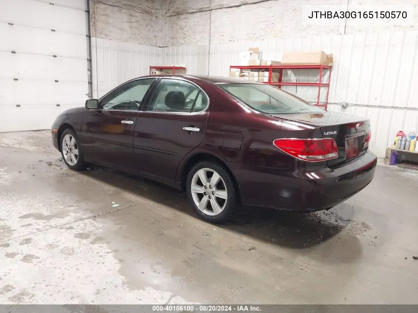 JTHBA30G165150570 2006 Lexus Es 330