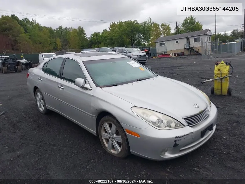 2006 Lexus Es 330 VIN: JTHBA30G365144205 Lot: 40222167