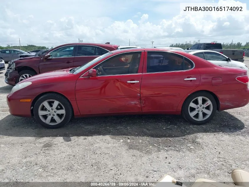 2006 Lexus Es 330 VIN: JTHBA30G165174092 Lot: 40264759