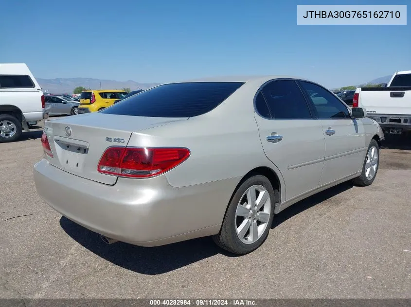 2006 Lexus Es 330 VIN: JTHBA30G765162710 Lot: 40282984