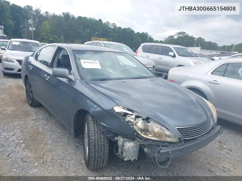 2006 Lexus Es 330 VIN: JTHBA30G665154808 Lot: 40468032