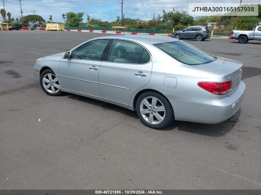 2006 Lexus Es 330 VIN: JTHBA30G165157938 Lot: 40721595