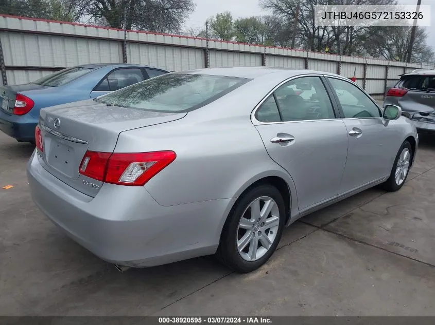 2007 Lexus Es 350 VIN: JTHBJ46G572153326 Lot: 38920595