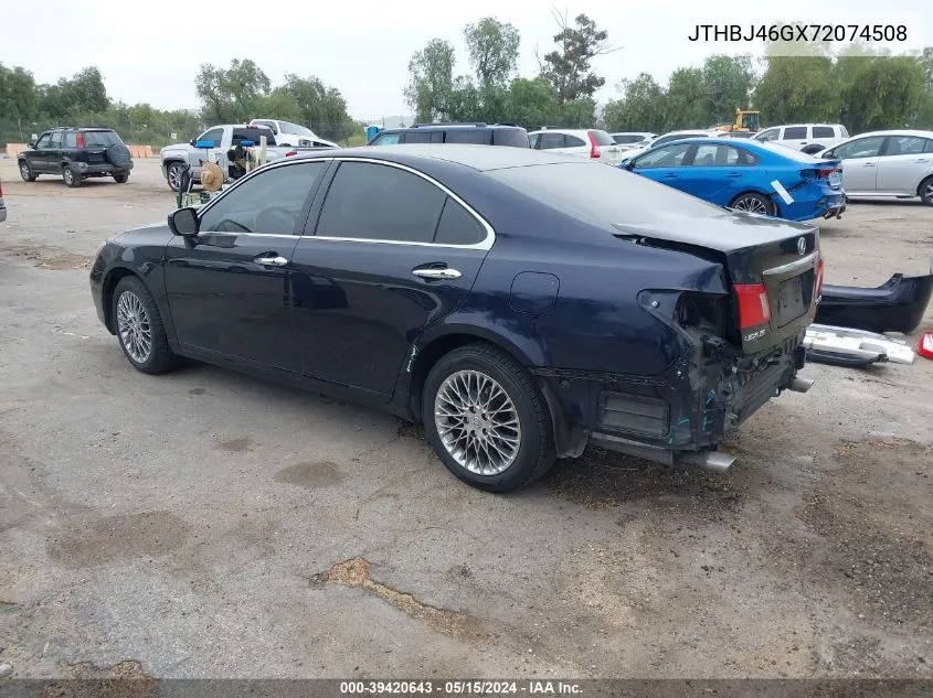 2007 Lexus Es 350 VIN: JTHBJ46GX72074508 Lot: 39420643