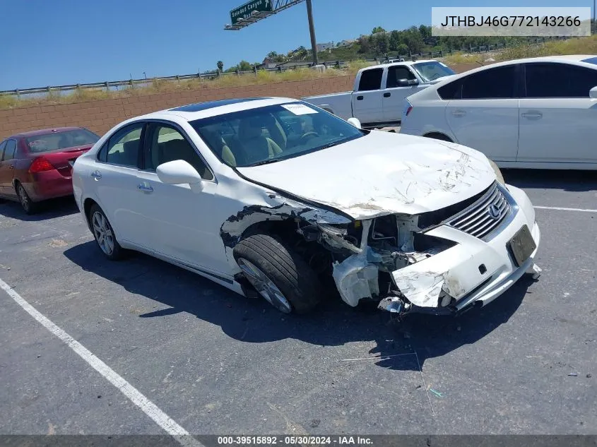 2007 Lexus Es 350 VIN: JTHBJ46G772143266 Lot: 39515892