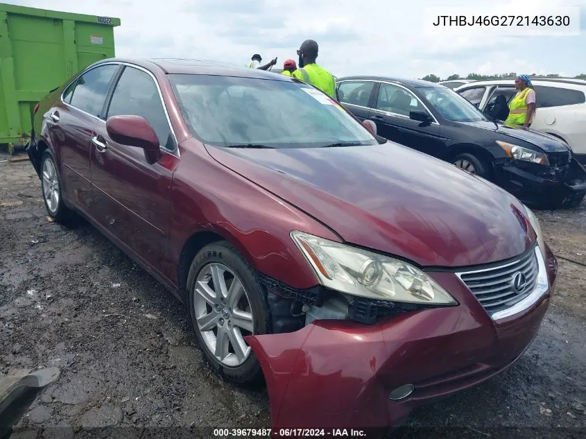 2007 Lexus Es 350 VIN: JTHBJ46G272143630 Lot: 39679487