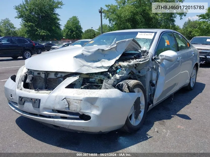 2007 Lexus Es 350 VIN: JTHBJ46G172015783 Lot: 39714658