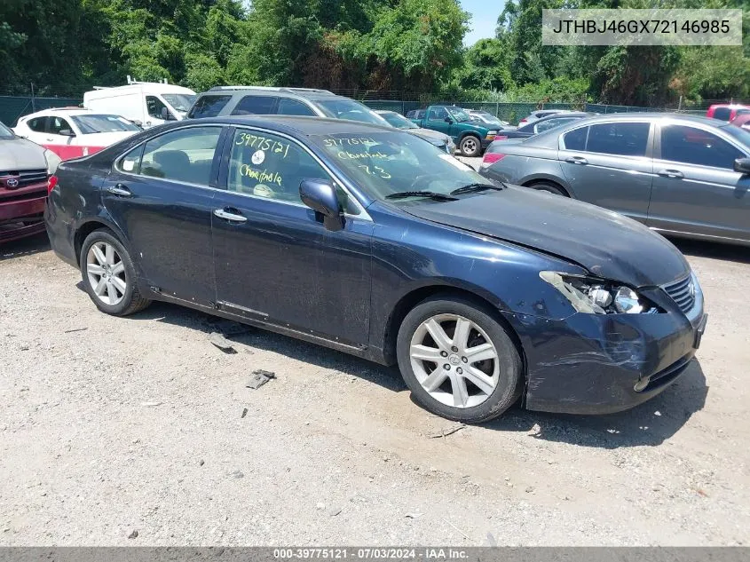 2007 Lexus Es 350 VIN: JTHBJ46GX72146985 Lot: 39775121