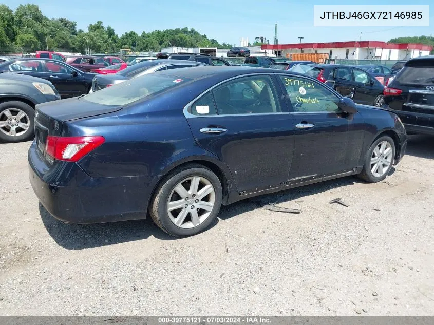 2007 Lexus Es 350 VIN: JTHBJ46GX72146985 Lot: 39775121