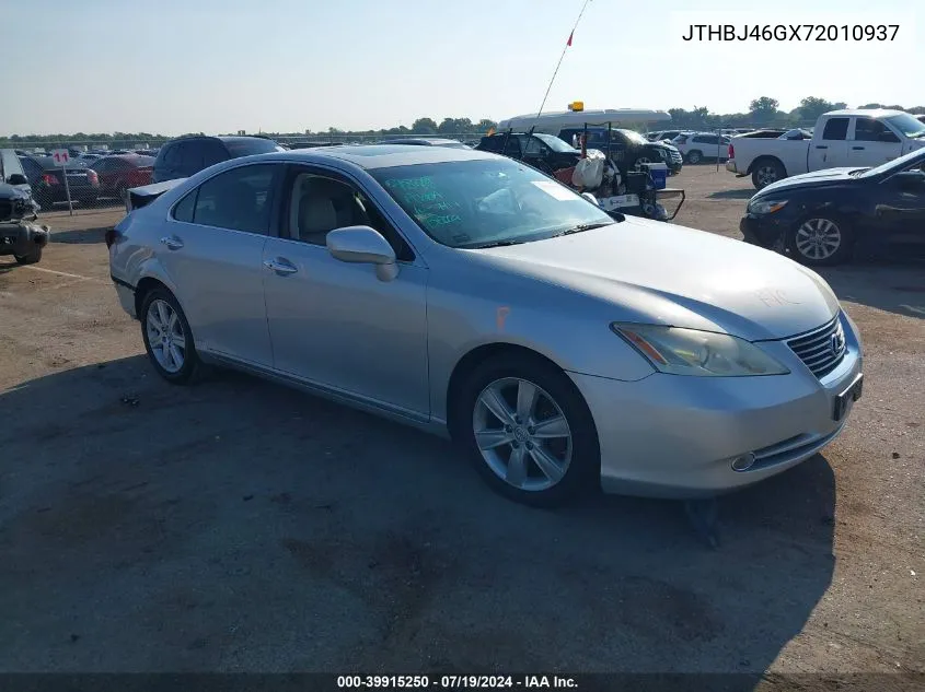 2007 Lexus Es 350 VIN: JTHBJ46GX72010937 Lot: 39915250