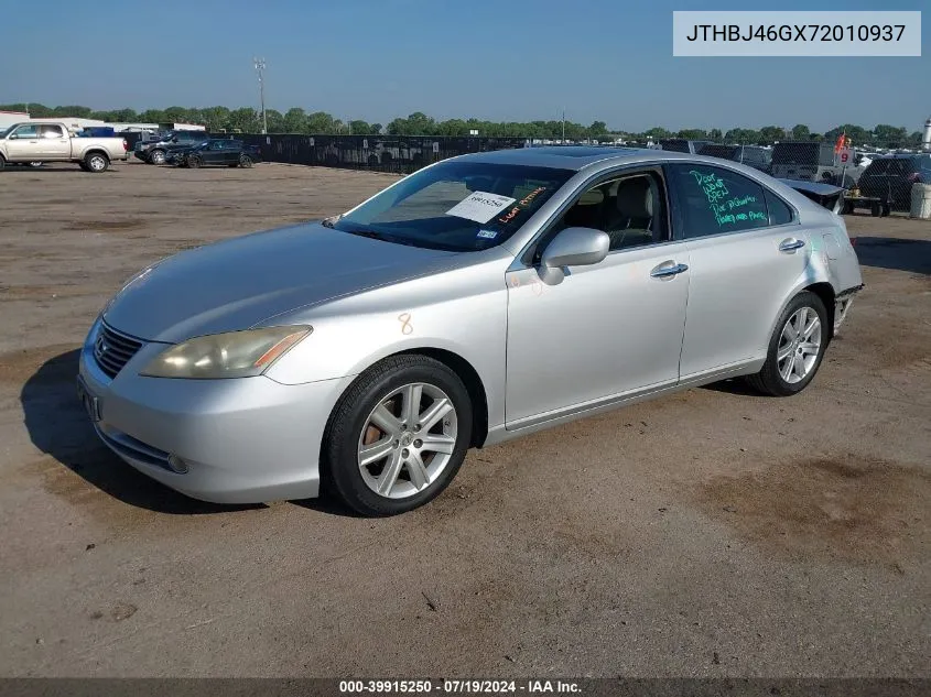 2007 Lexus Es 350 VIN: JTHBJ46GX72010937 Lot: 39915250