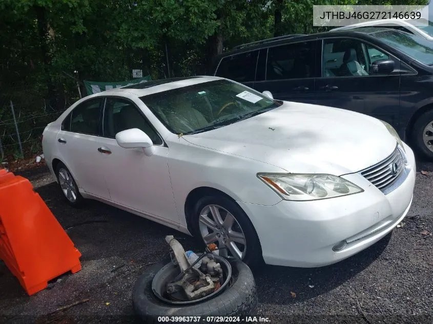 2007 Lexus Es 350 VIN: JTHBJ46G272146639 Lot: 39963737