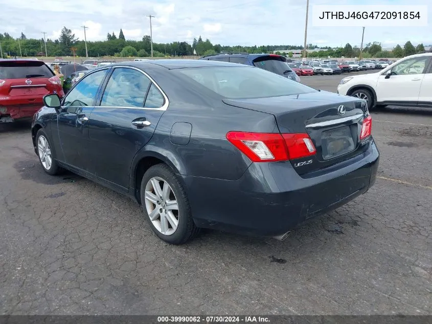 2007 Lexus Es 350 VIN: JTHBJ46G472091854 Lot: 39990062