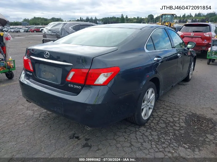 2007 Lexus Es 350 VIN: JTHBJ46G472091854 Lot: 39990062