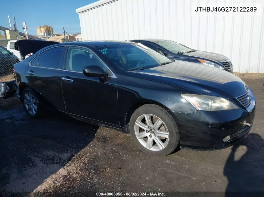 2007 Lexus Es 350 VIN: JTHBJ46G272122289 Lot: 40003055