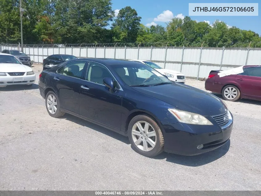 2007 Lexus Es 350 VIN: JTHBJ46G572106605 Lot: 40046746