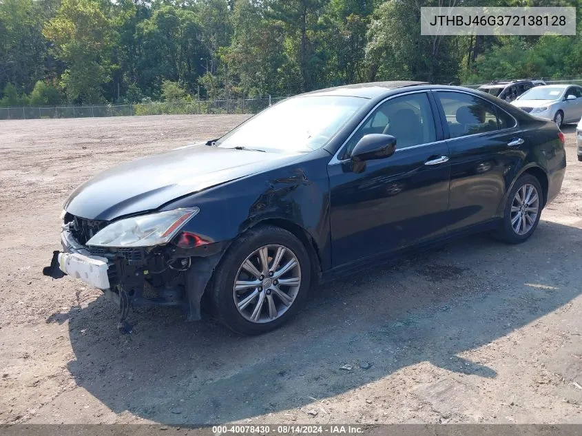 2007 Lexus Es 350 VIN: JTHBJ46G372138128 Lot: 40078430