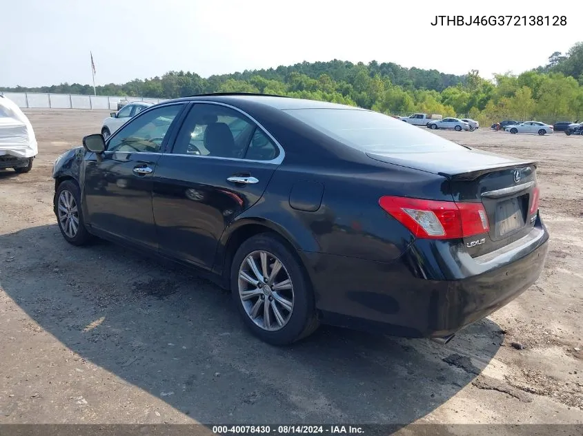 2007 Lexus Es 350 VIN: JTHBJ46G372138128 Lot: 40078430