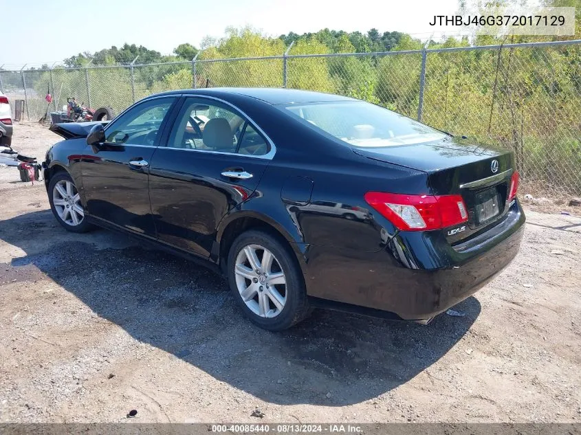 2007 Lexus Es 350 VIN: JTHBJ46G372017129 Lot: 40085440