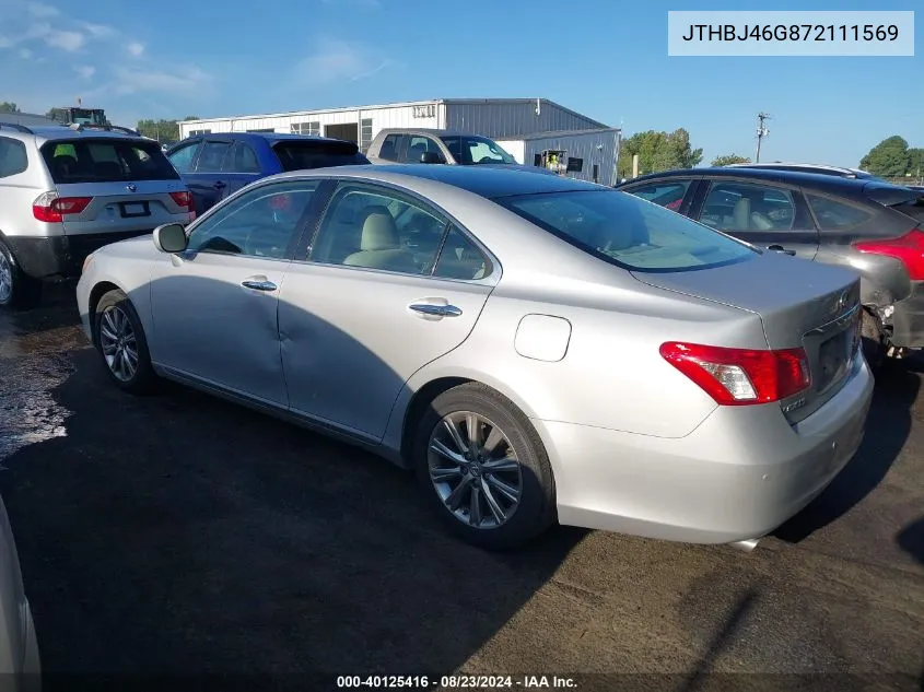 2007 Lexus Es 350 VIN: JTHBJ46G872111569 Lot: 40125416