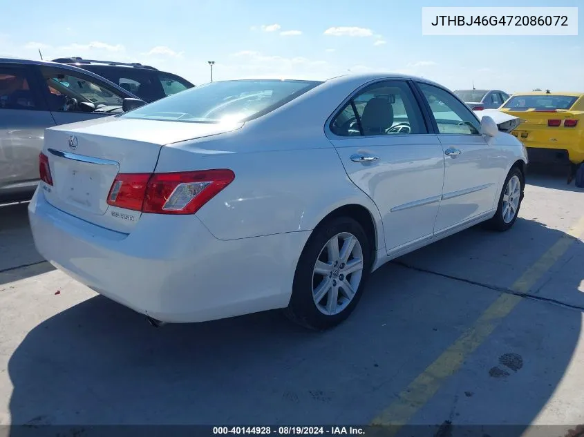 2007 Lexus Es 350 VIN: JTHBJ46G472086072 Lot: 40144928