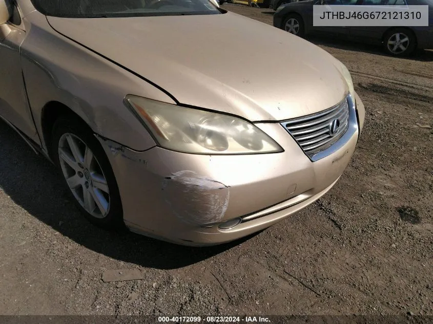 2007 Lexus Es 350 VIN: JTHBJ46G672121310 Lot: 40172099